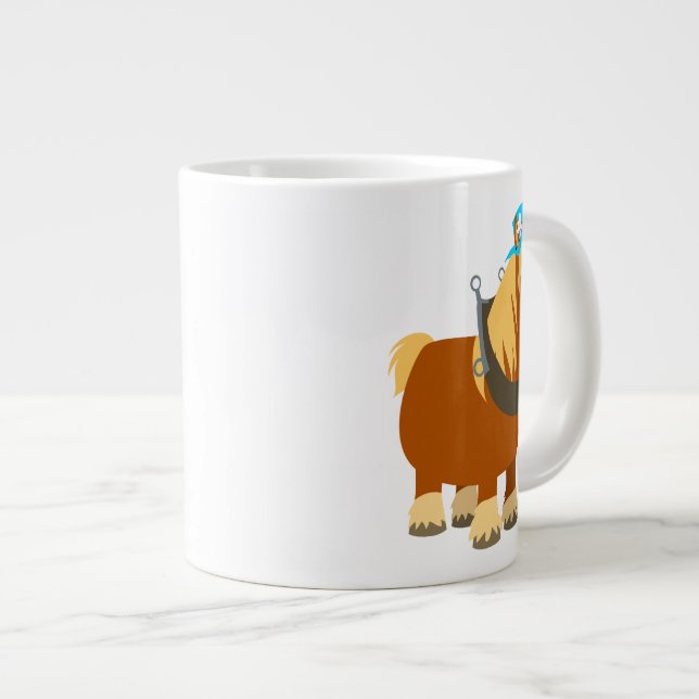 Taza De Café Grande Trato Personalizado lindo Breton Horse Jumbo Mug (Derecha)
