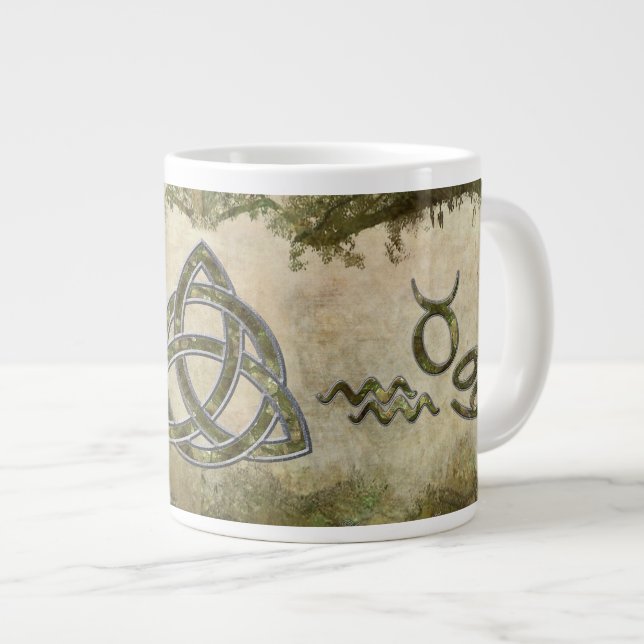 Taza De Café Grande Triquetra natural (Derecha)