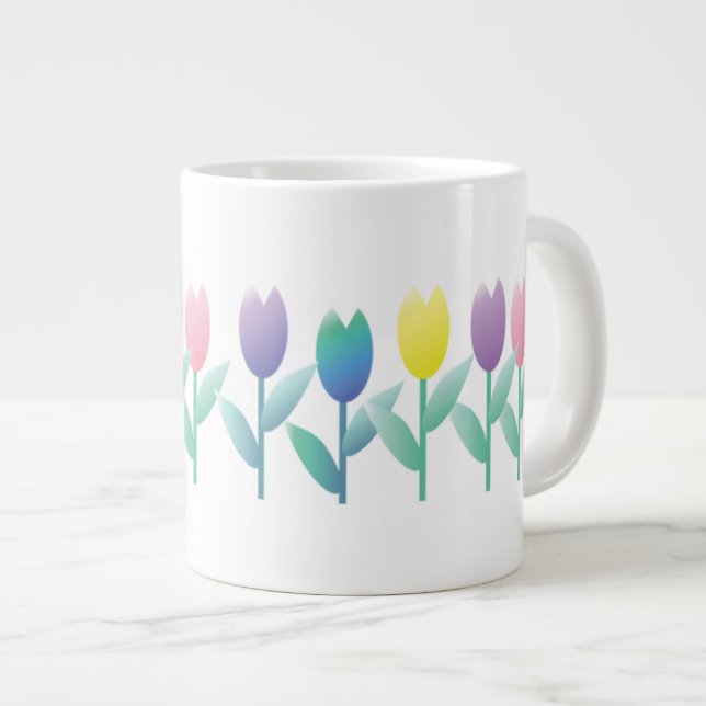 Taza De Café Grande Tulip Spring Tulips nueva hembra jumbo (Derecha)