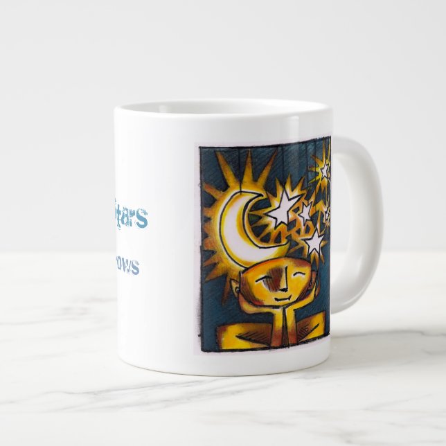 Taza De Café Grande Un Headful de estrellas (Derecha)