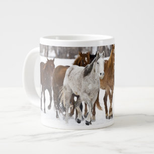 Taza De Café Grande Un paisaje invernal de carrera