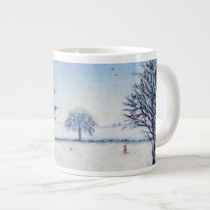 Taza De Café Grande Un paseo de los inviernos