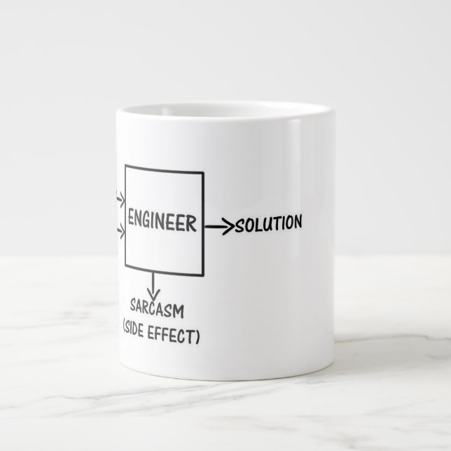 Taza De Café Grande Un proceso de los ingenieros (Frente)