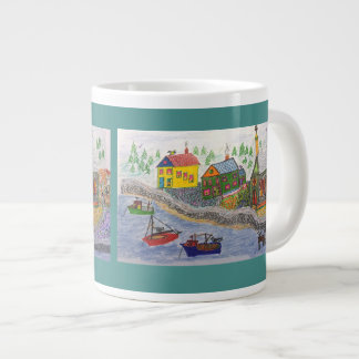 Taza De Café Grande Un pueblo pesquero septentrional