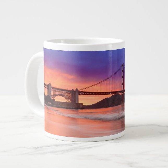 Taza De Café Grande Una captura de puente Golden Gate de San Francisco (Izquierda)