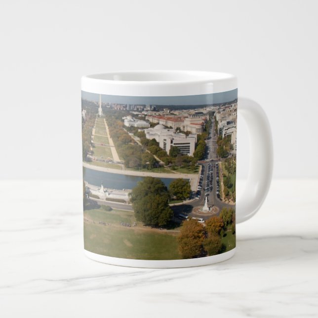 Taza De Café Grande Una opinión del paisaje del Washington DC (Derecha)