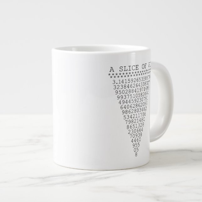 Taza De Café Grande Una rebanada de gráfico del pi (Derecha)