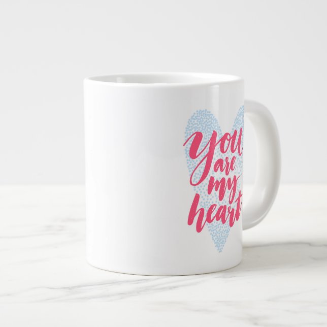 Taza De Café Grande Usted es mi corazón (Derecha)