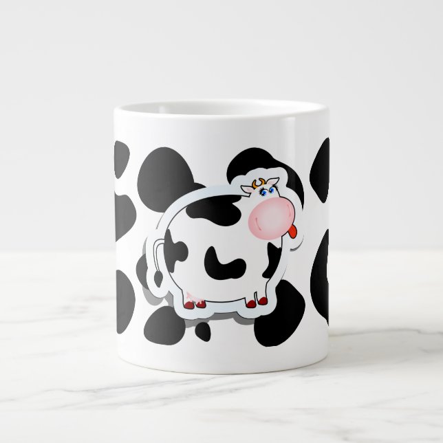 Taza De Café Grande vaca personalizado, cerdo (Frente)