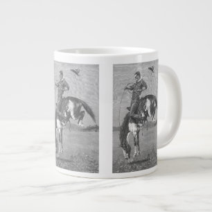 Taza De Café Grande Vaqueiros de Rodeo Antiguos, Potro Salvaje de Remi