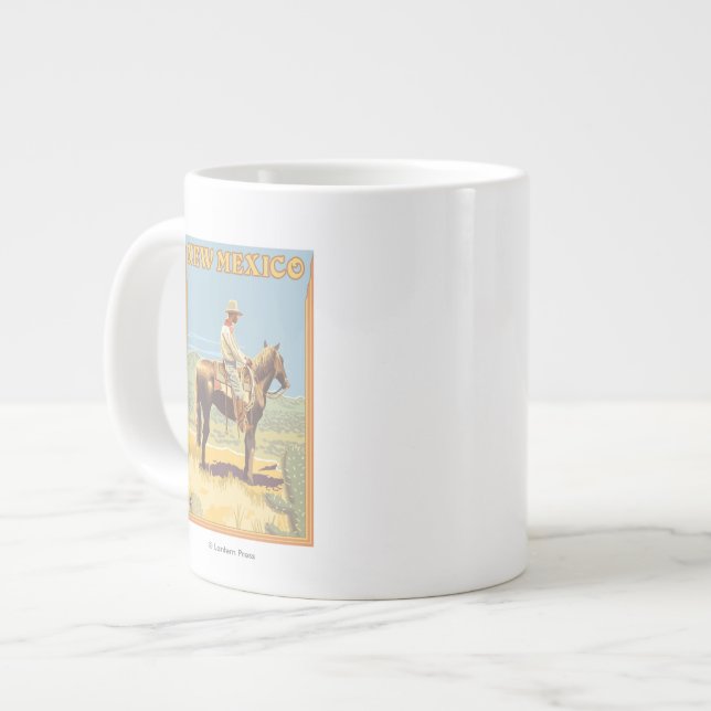 Taza De Café Grande Vaquero (vista lateral) New México (Izquierda)