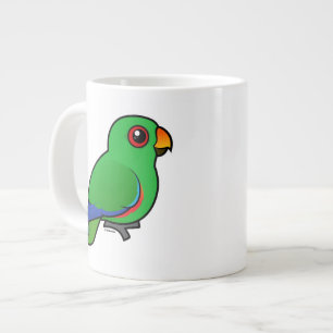Taza De Café Grande Varón del loro de Eclectus