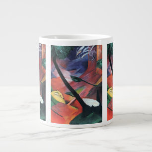 Taza De Café Grande Venado en el bosque II por Franz Marc; Reh im Wald