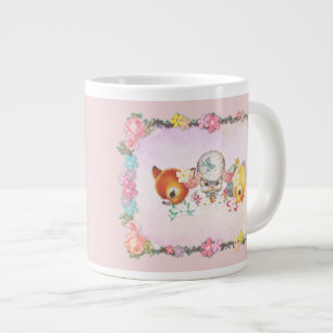 Taza De Café Grande venado vintage , pato , cordero Jumbo Mug