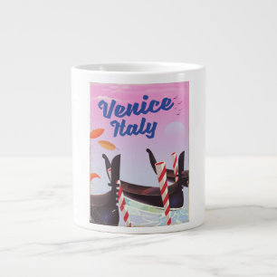 Taza De Café Grande Venecia Italia Gondola impreso de vacaciones.
