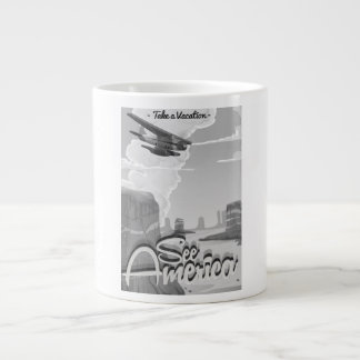Taza De Café Grande Ver América Personalizado Vintage