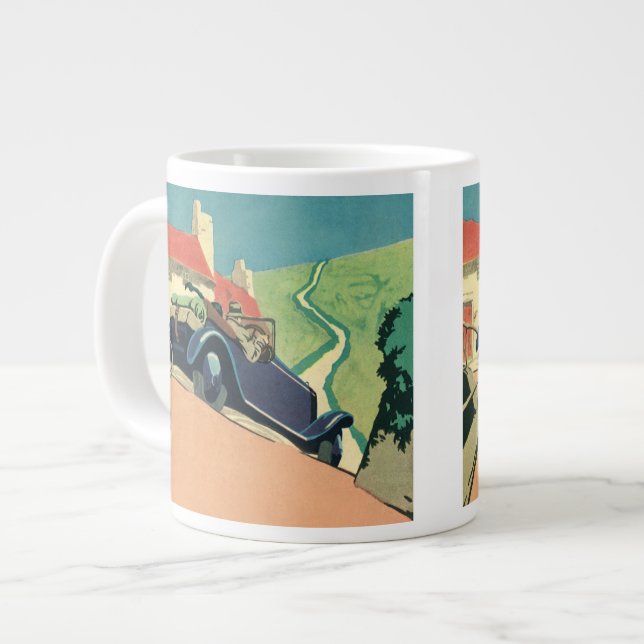 Taza De Café Grande Viaje en coche convertible en el país (Izquierda)