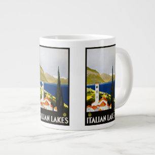 Taza De Café Grande Viajes de cosecha lagos italianos