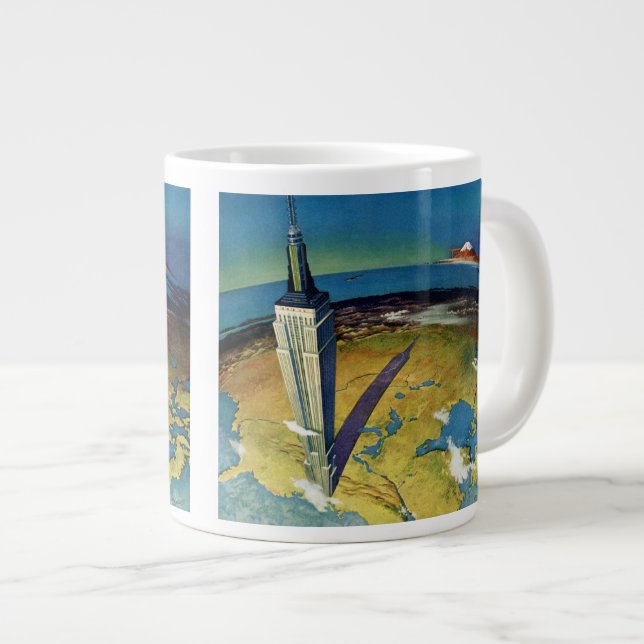 Taza De Café Grande Viajes de época Edificio Empire State de Nueva Yor (Derecha)