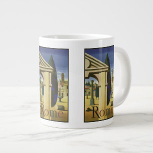 Taza De Café Grande Viajes de vintage Roma