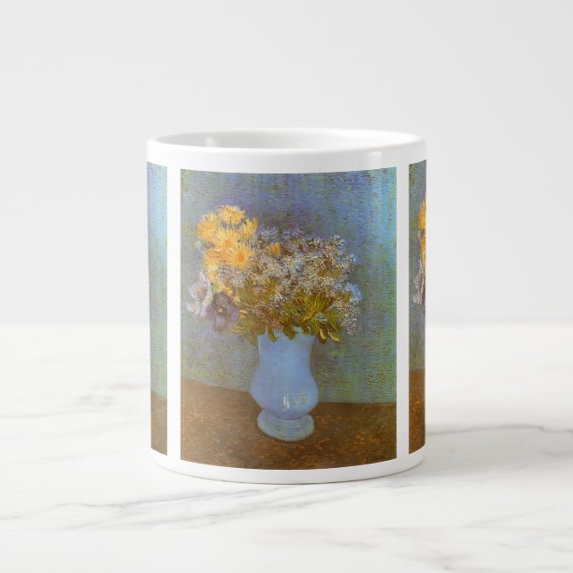 Taza De Café Grande Vicente van Gogh Vase de Lilacs, Daisies, Anemones (Frente)