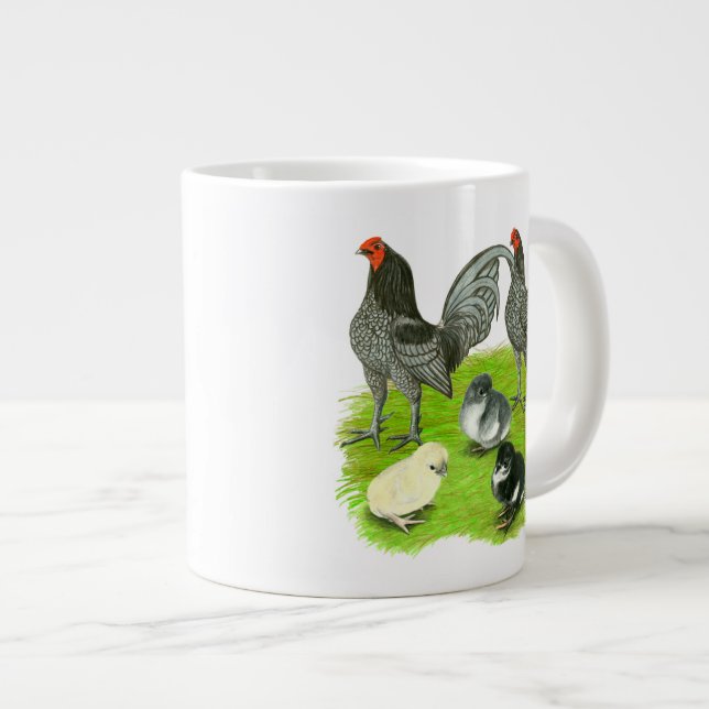 Taza De Café Grande Vieja familia de juegos azul inglesa (Derecha)