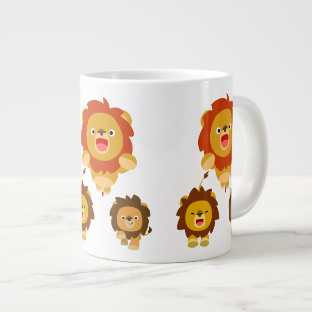 Taza De Café Grande '¡¡Viene!!!" Jumbo Mug de tres Personalizados ador (Derecha)