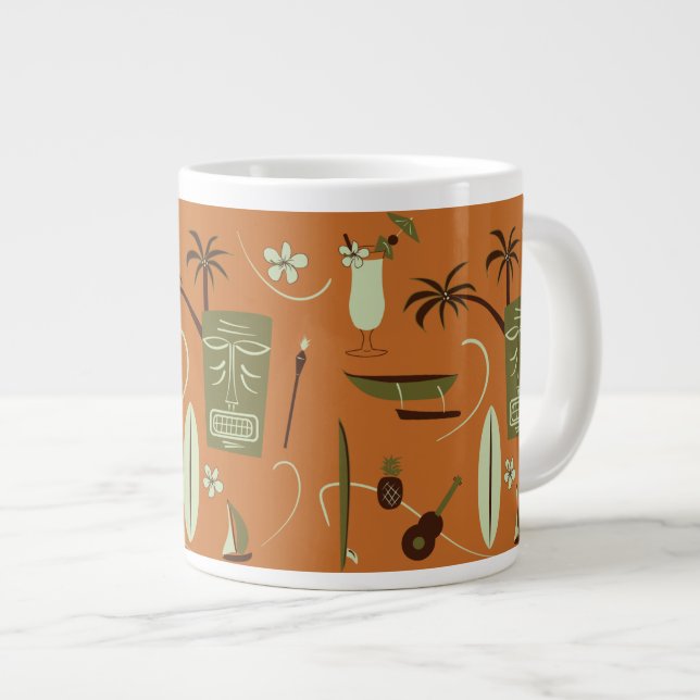 Taza De Café Grande Vintage Hawaii retro (Derecha)