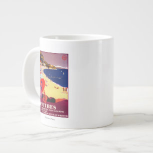 Taza De Café Grande Vintage PosterEurope de Antibes