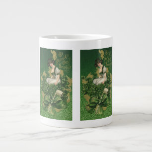Taza De Café Grande Vintage St. Patrick's Day Souvenir, Irish Lass