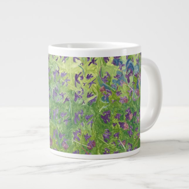 Taza De Café Grande Violetas dulces 2012 (Derecha)