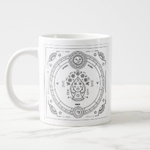 Taza De Café Grande Virgo Zodiac Personalizado Cumpleaños