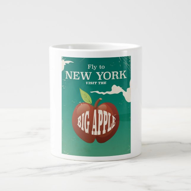 Taza De Café Grande Visita la Gran Manzana - Nueva York (Frente)
