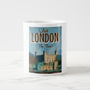 Taza De Café Grande Visita Vintage Londres - Vuela Allí