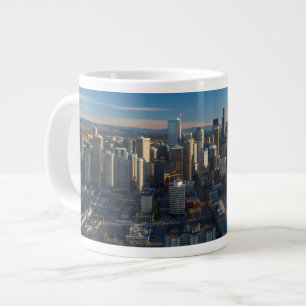 Taza De Café Grande Vista aérea del horizonte de la ciudad de Seattle