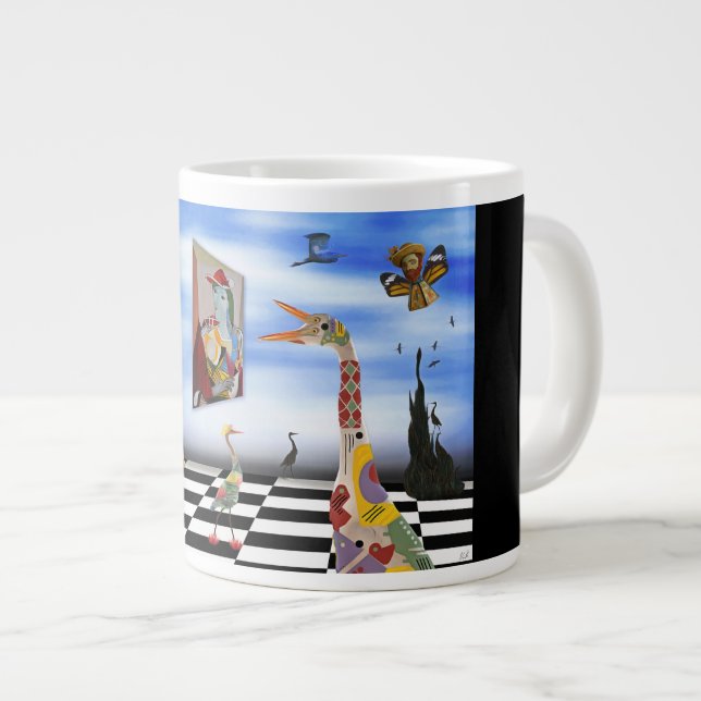 Taza De Café Grande Vive su arte (Derecha)