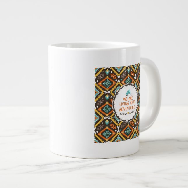Taza De Café Grande Viviendo nuestra aventura (Derecha)