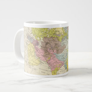 Taza De Café Grande Volkerkarte von Asien - Mapa de Asia