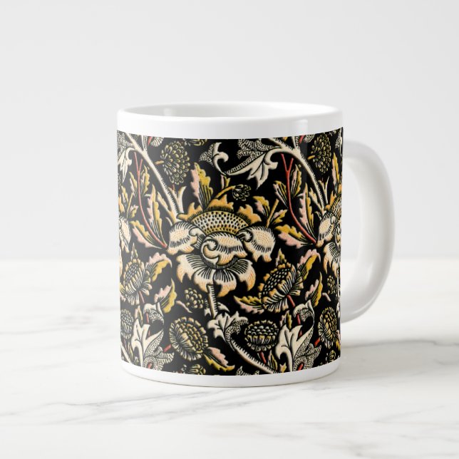Taza De Café Grande William Morris arabesco oscuro (Derecha)