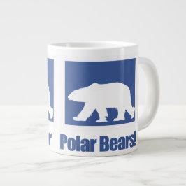 Taza De Café Grande Yo voto por osos polares - Mug