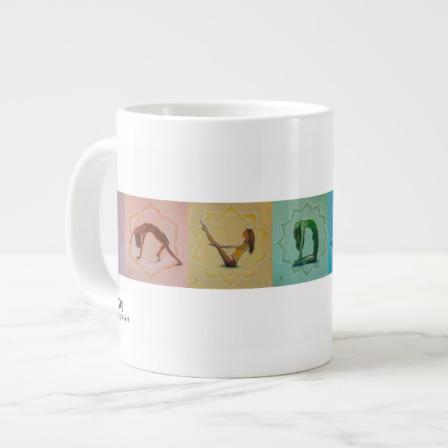 Taza De Café Grande Yoga enorme/taza de Chakra (Izquierda)