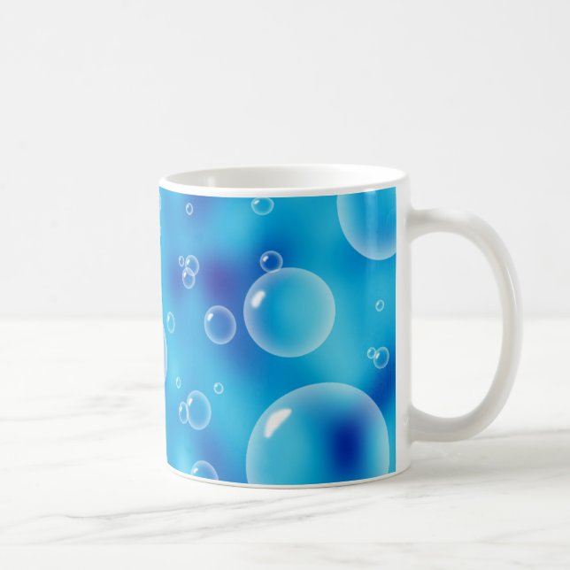 Taza De Café Grandes burbujas azules (Derecha)