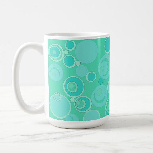 Taza De Café Grandes burbujas de burbujas en todas partes Verde (Izquierda)