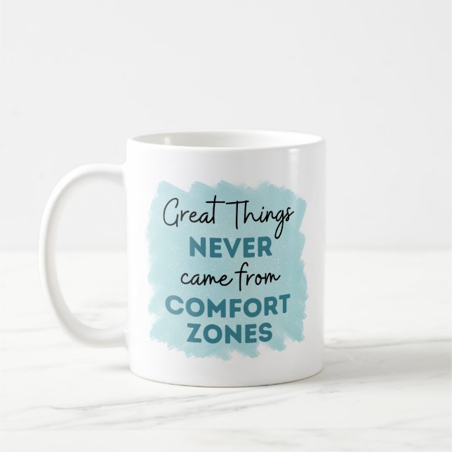 Taza De Café Grandes cosas nunca llegaron de la cita de las zon (Izquierda)