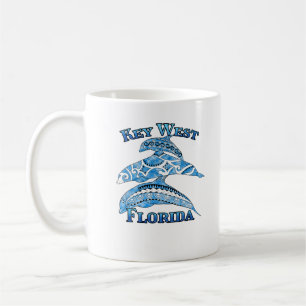 Taza De Café Grandes delfines tribales de vacaciones de Florida