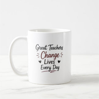Taza De Café Grandes Maestros Cambian Vidas Personalizadas