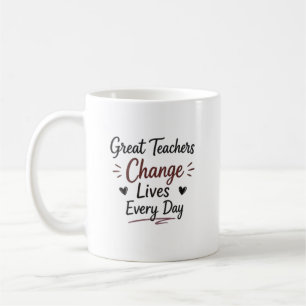 Taza De Café Grandes Maestros Cambian Vidas Todos los Días