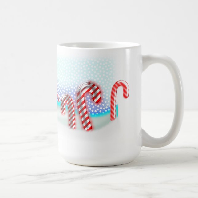 Taza De Café Grandes Navidades de Candy Cane Forest (Derecha)