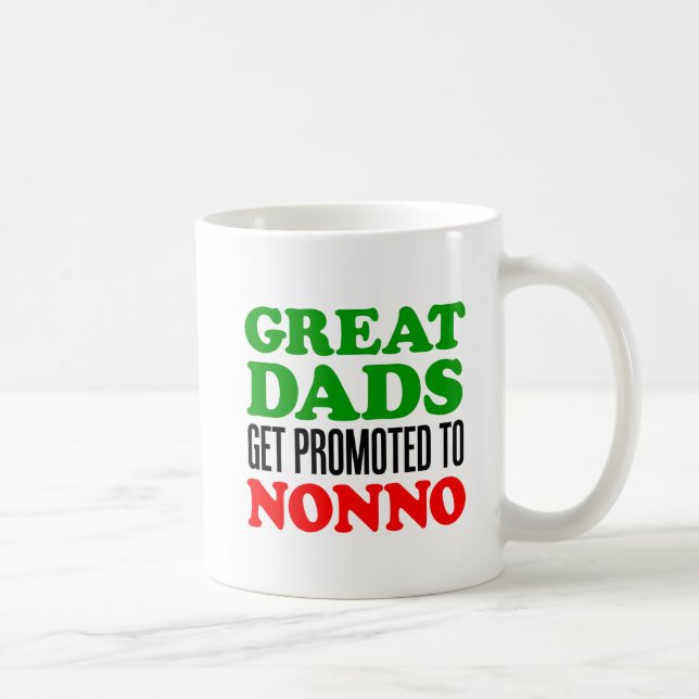 Taza De Café Grandes papás promovidos a Nonno (Derecha)