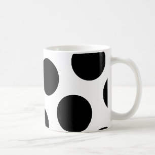Taza De Café Grandes puntos diagonales negros